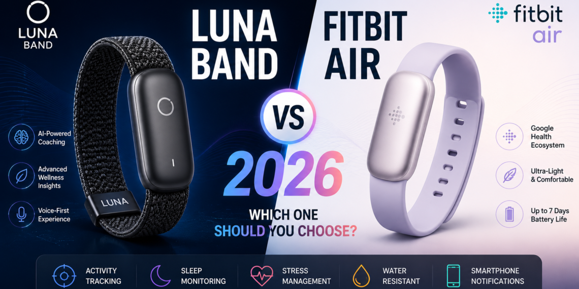 Luna Band vs Fitbit Air 2026 – Screenless Fitness Tracker Comparison